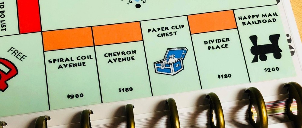 Monopoly inspired Planner Theme Dashboard 4 use w/ Classic Happy Planner~