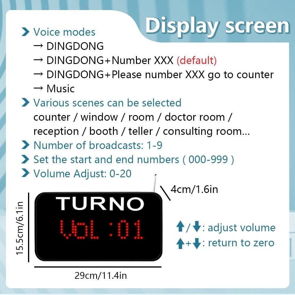 Take a Number System Waiting Number System Queue Wireless Calling System