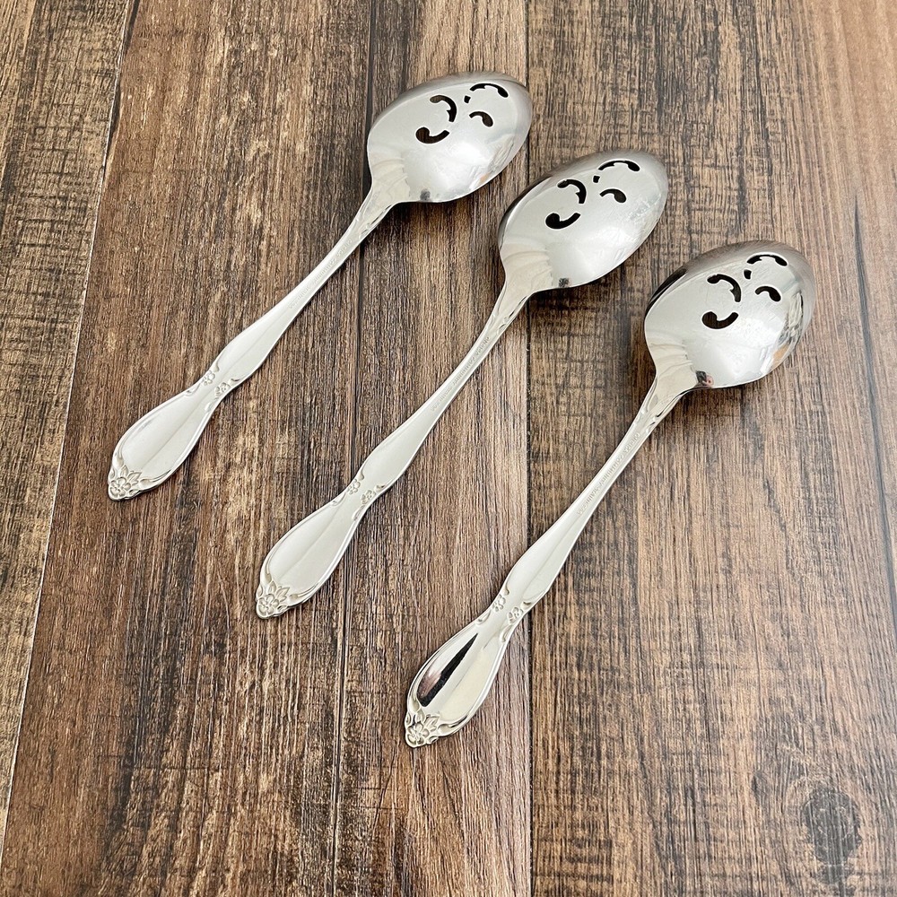 Oneida Chatelaine (3) Pierced Serving Spoon Stainless 8 1/4in Replacement