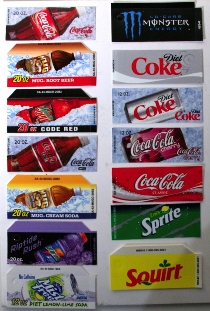 FLAVOR STRIPS  14 ASSORTED CAN & BOTTLE