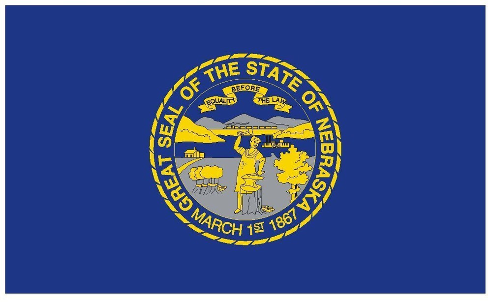 Nebraska State Flag Sticker Decal