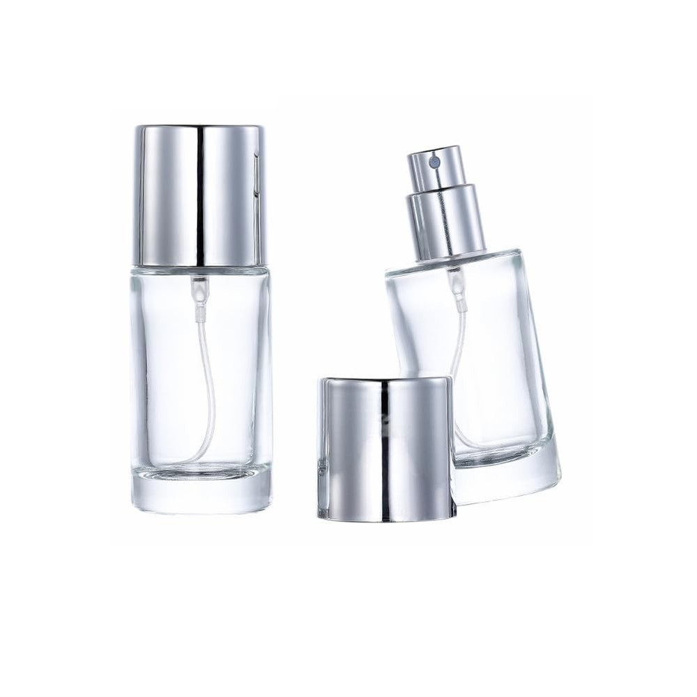YORROR 2 Pack 20ml Glass Perfume Atomizer,Empty Refillable Mini Clear