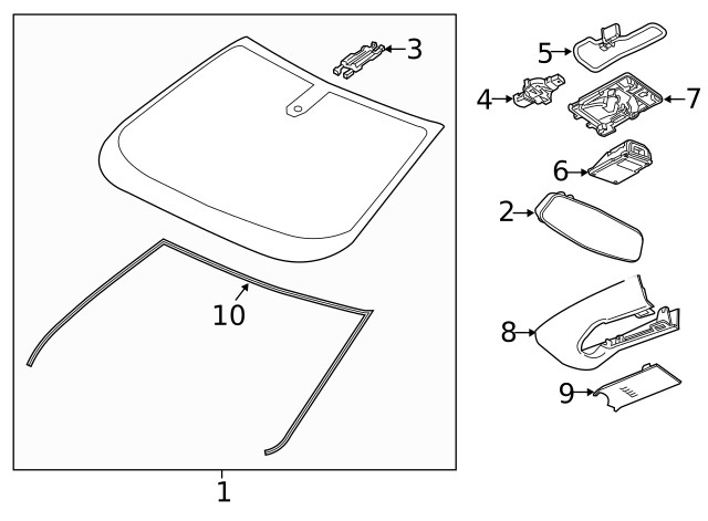 Genuine GM Front Park Assist Camera Bracket 23469930