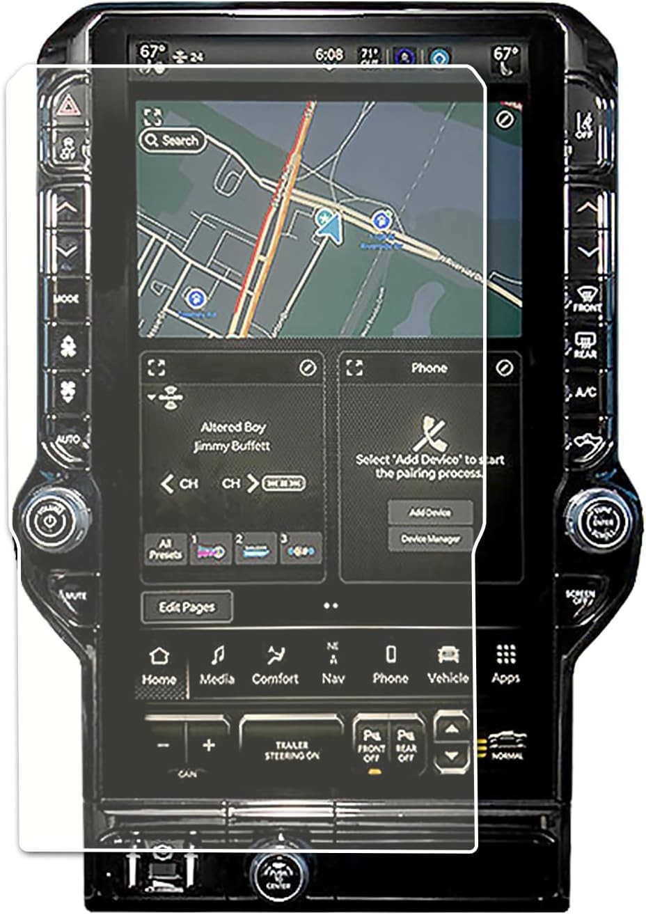 2025 RAM 1500 Screen Protector 14.4Inches MATTE for Tempered Glass Screen Film