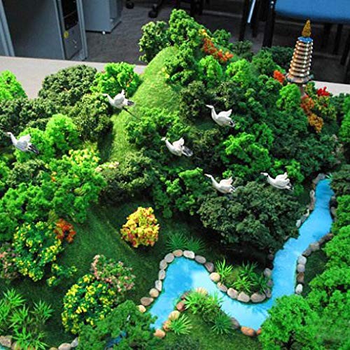 36 Pieces Model Trees 1.36-6 inch Mixed Model Tree Train Scenery Architecture