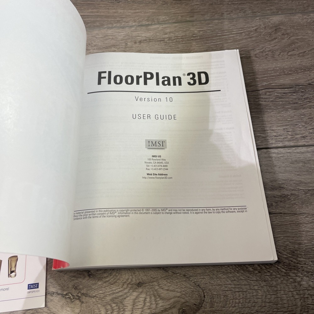FLOOR PLAN 3D Version 10 PC CD-ROM & Manual IMSI 1997-2005