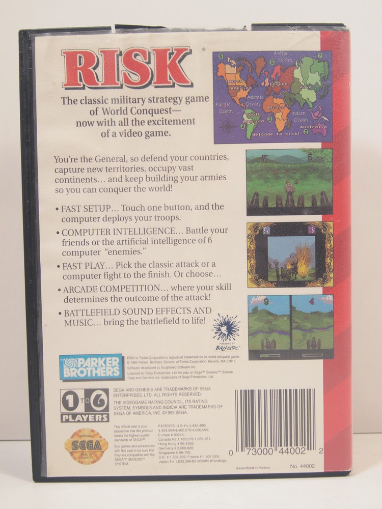 Risk Case (SEGA Genesis) Authentic BOX ONLY
