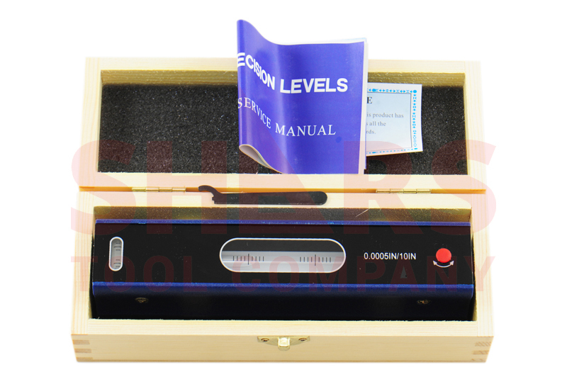 SHARS 8" MASTER PRECISION LEVEL FOR MACHINIST TOOL NEW .0005 NEW S}