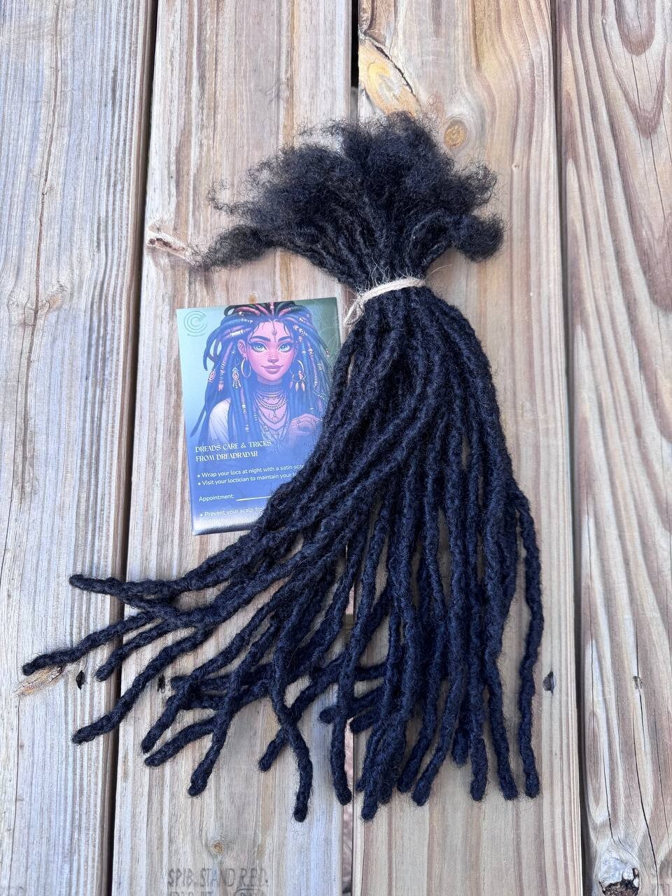 Textured interlocd human hair Dreadlock extensions, blunt tips, length: 4 ''- 60