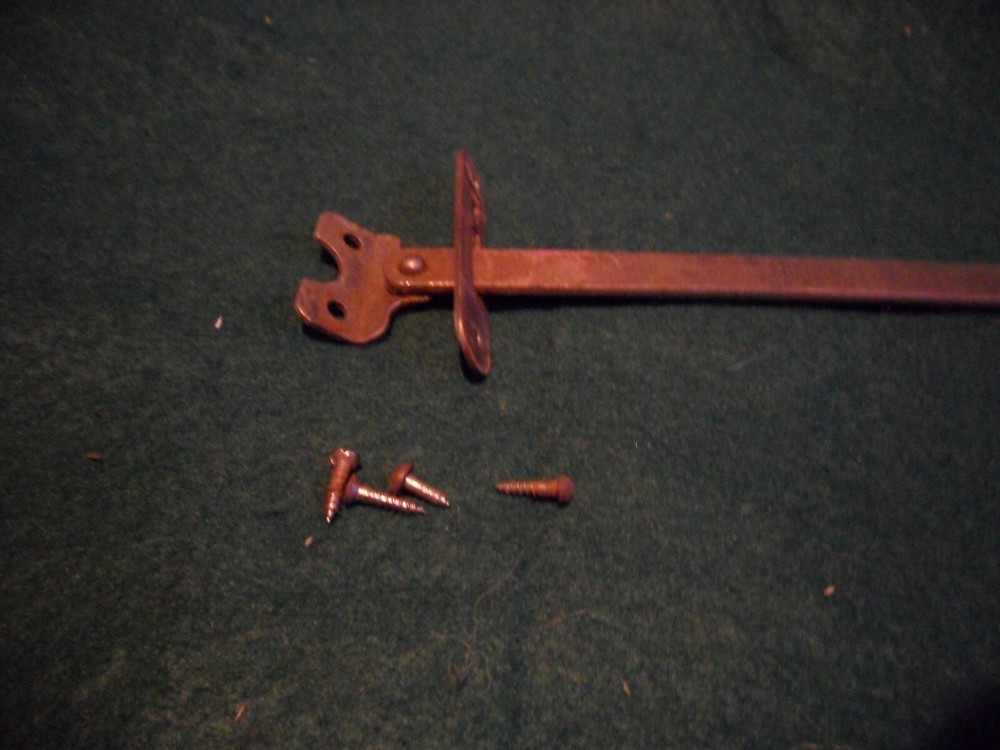 Antique Stradivara Phonograph Lid Support and Screws
