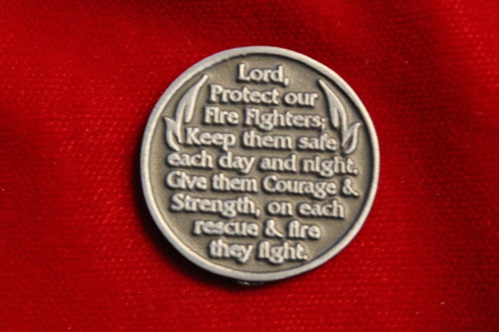 COIN, PEWTER COIN, FIRE DEPT., FIRE FIGHTERS,