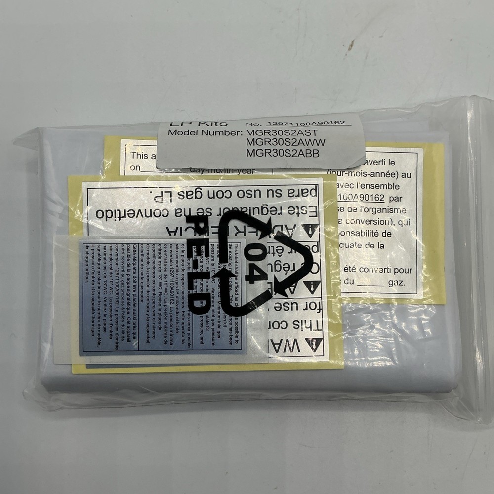 OEM Midea Range Conversion Kit LP (Propane) 12971100A90162