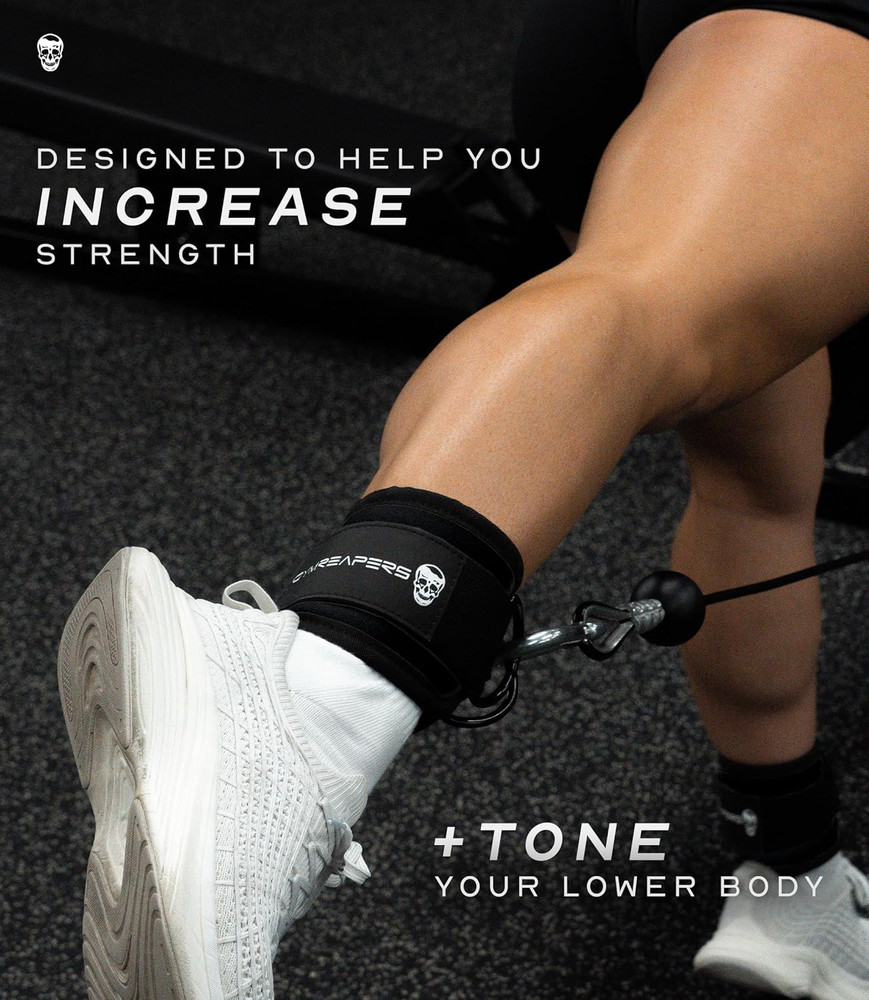 Ankle Straps for Cable Machine Kickbacks, Glute Workouts, Lower Body Exercises -