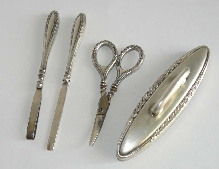Antique Silver 800 MANICURE SET
