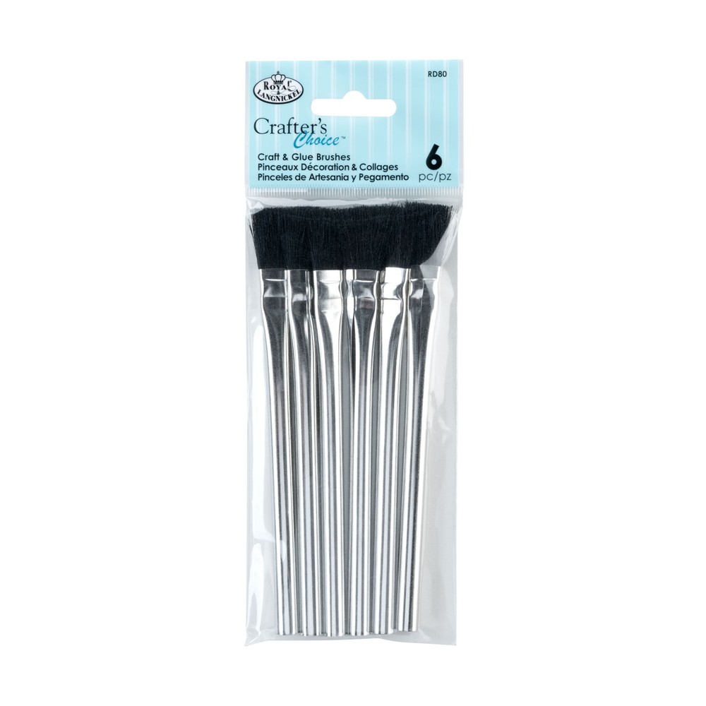 Crafter's Choice Craft & Glue Brush Set 6/Pkg-