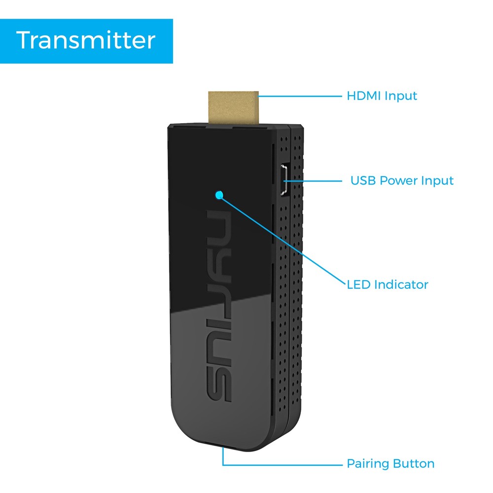 Nyrius Pro+ Wireless HDMI Video Transmitter - 2 Pack