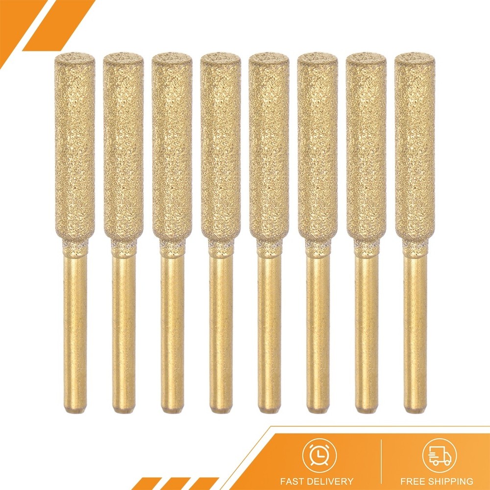 8pcs - Diamond Chainsaw Sharpener Bits 3/16" 4.8mmm Electric Chain Saw Grinder