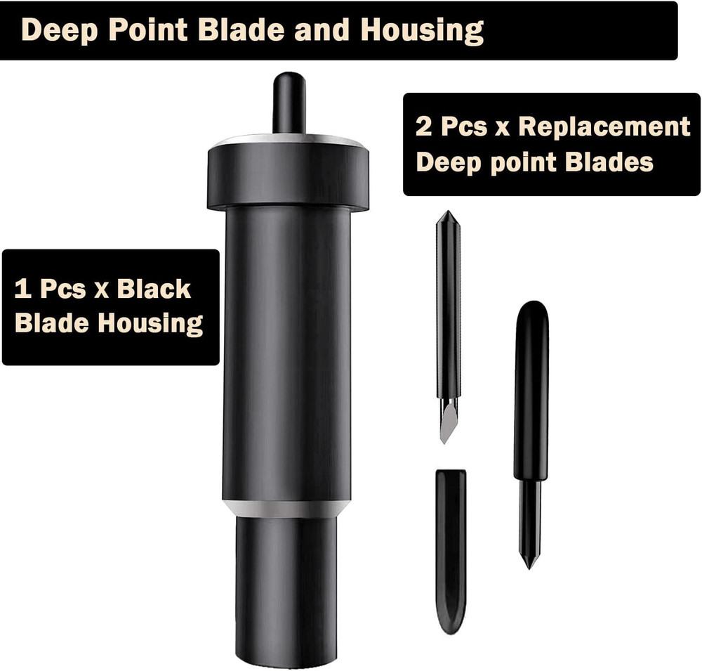 Deep Cut Blade and Housing Compatible with Cricut Maker, Replacement Deep Point