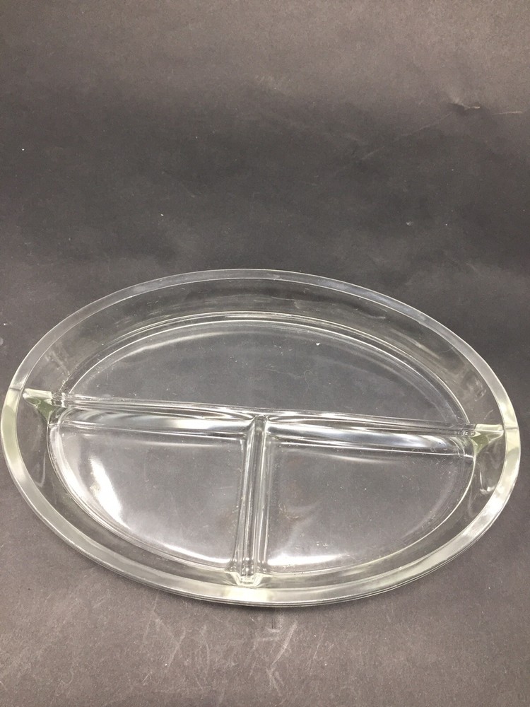 Heavy 3 Part Crystal Dish