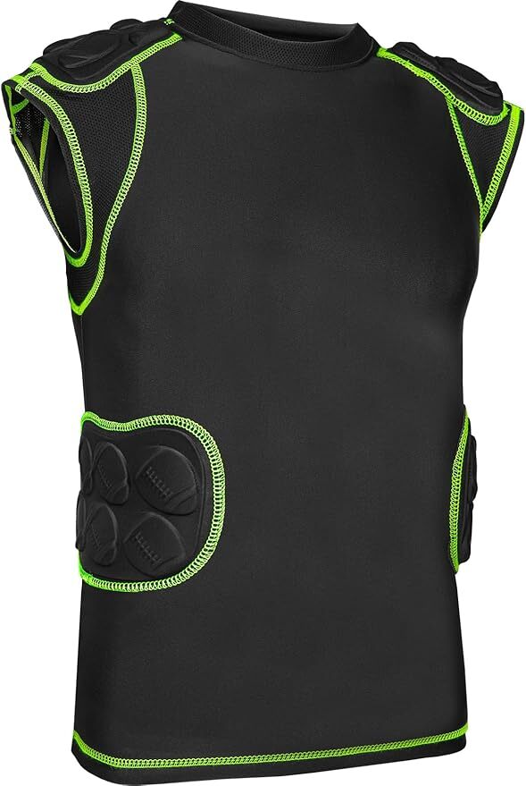 Exxact Sports Padded Football Compression Shirt for Adult Football Rib Protector