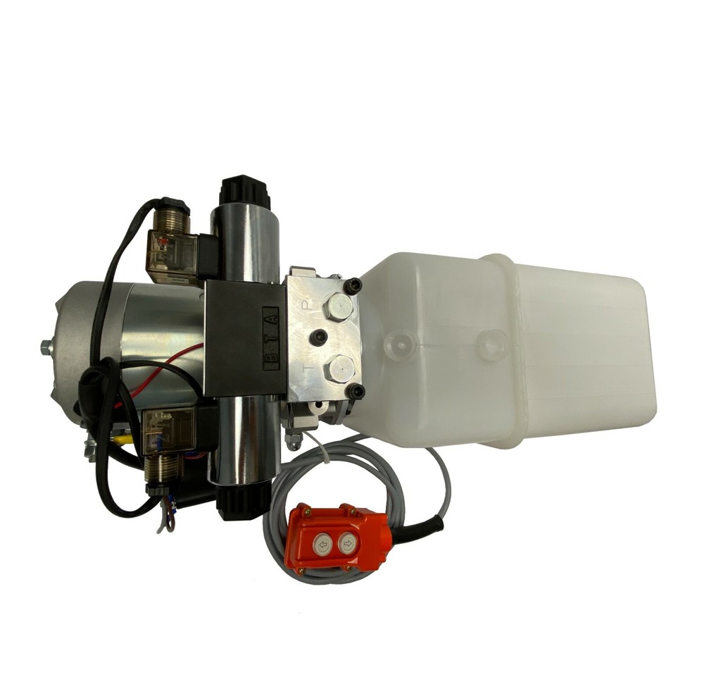 12V DC Double Acting Hydraulic Power Unit 8 Quart tank with Remote Control
