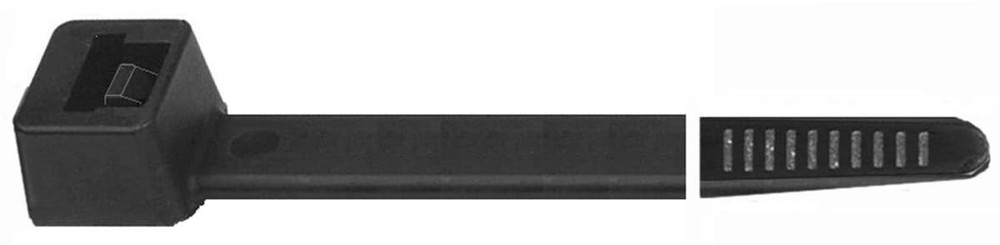 50 Pcs Cable Ties Nylon Black 7 Length Width 3/16