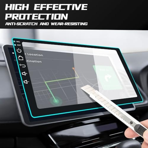 Car Navigation Screen Protector, Car Screen Tempered 9inches black edge HD