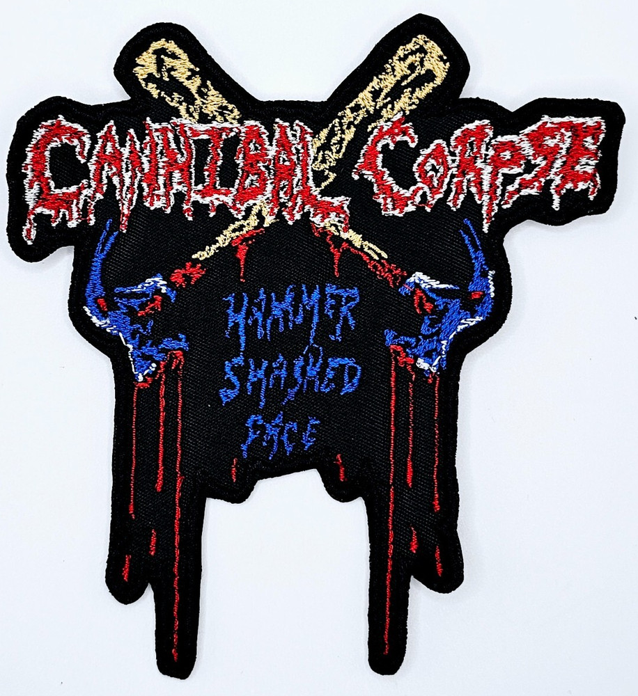 CANNIBAL CORPSE HAMMER SMASHED FACE  (shaped border) EMBROIDERED PATCH