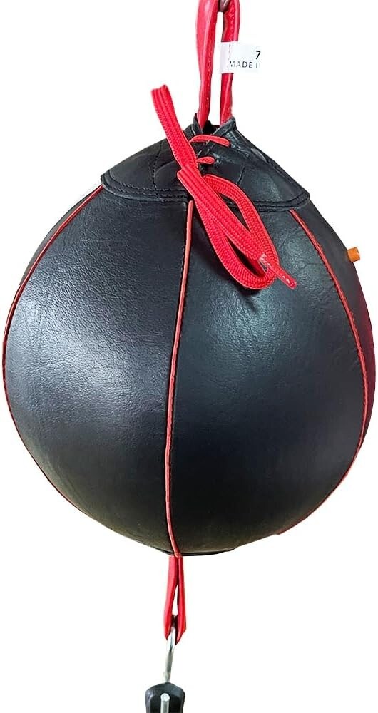 Invincible Professional Leather Double End Boxing Bag with Bungee Cords