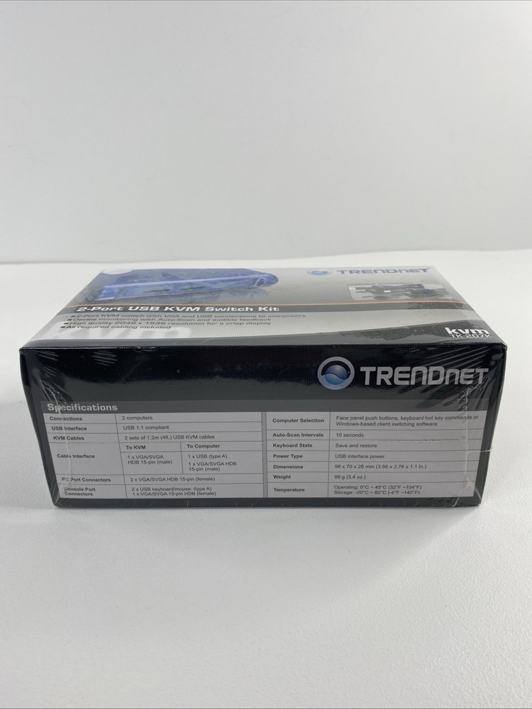 Trendnet TK-207K 2-port USB VGA KVM Switch Kit