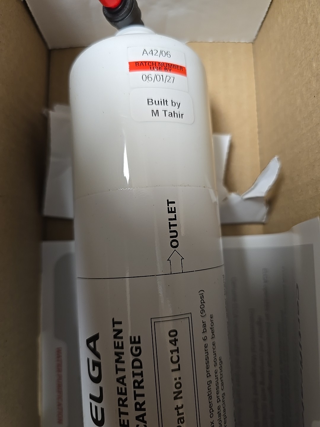 ELGA LC140 WATER PURIFICATION FILTER