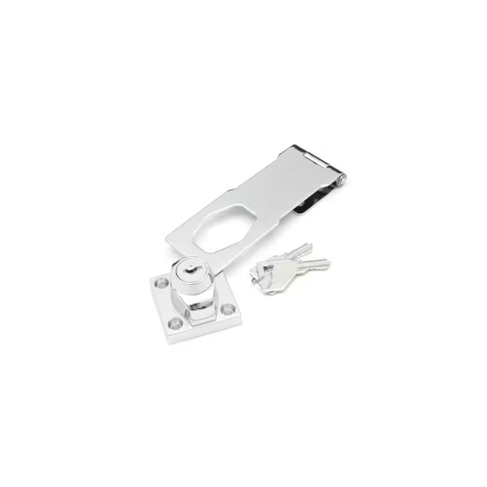 4-1/2 In. Chrome Keyed Alike Hasp Lock