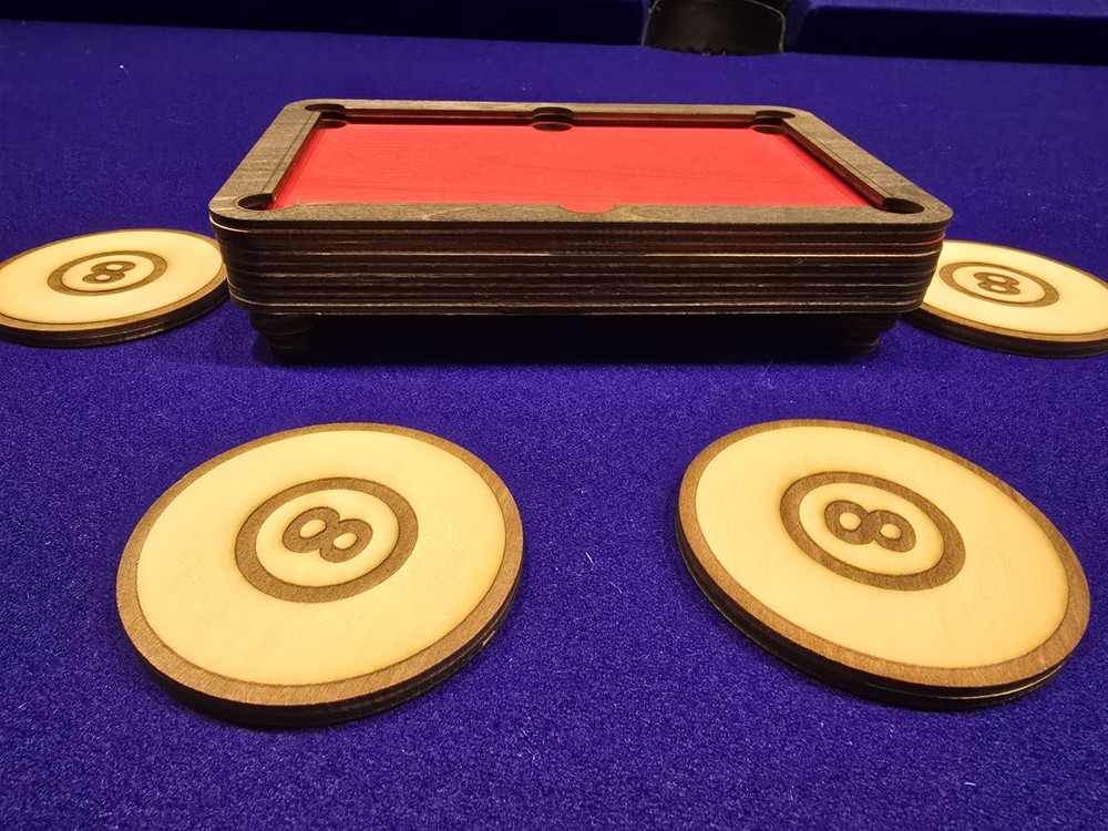 Pool Table Coaster Set