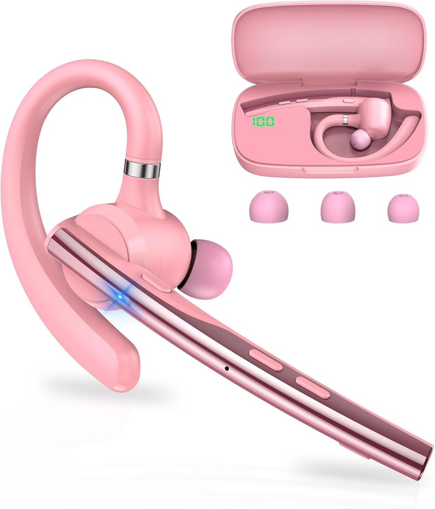 New Bee Bluetooth Headset V5.1 72H Talk Time Dual Mic with Mute Button for Busin