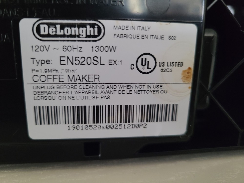 De'Longhi EN520SL Espresso Machine - Silver