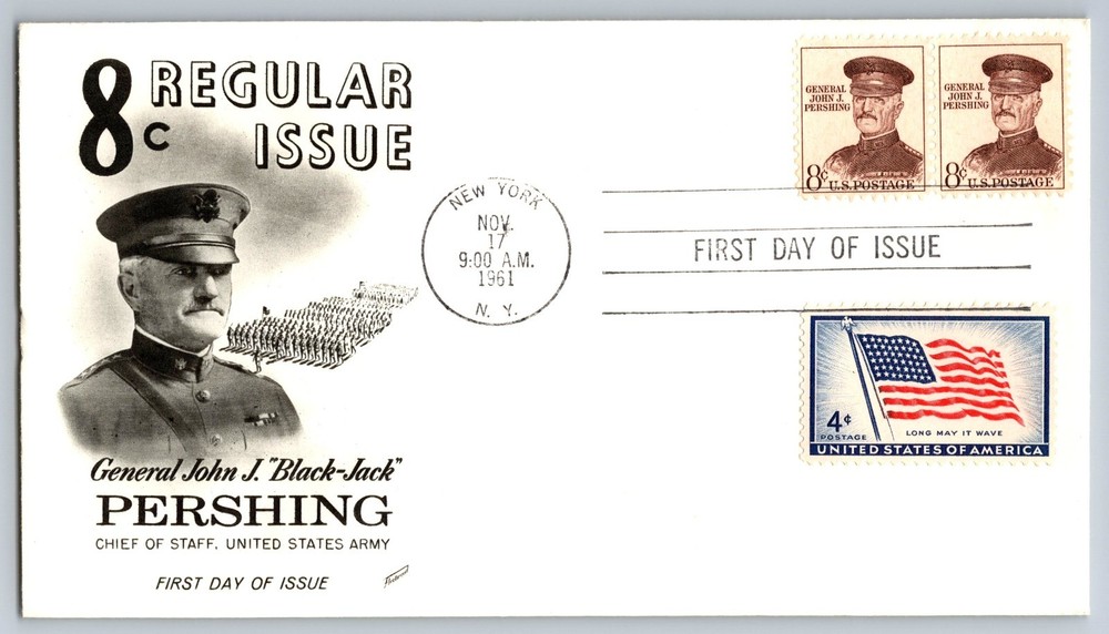 #1214 General John J Pershing Combo FDC Fleetwood Cachet