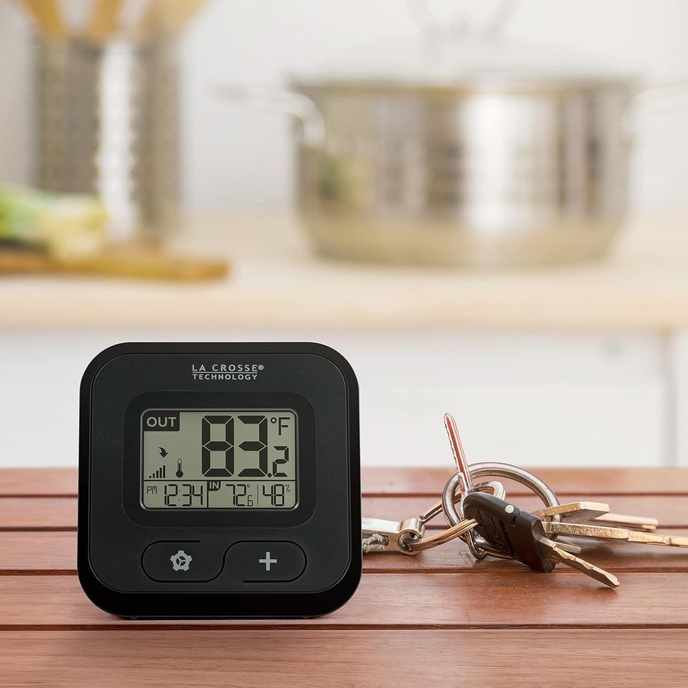 La Crosse Technology 308-147 Wireless Compact Digital Thermometer with Black