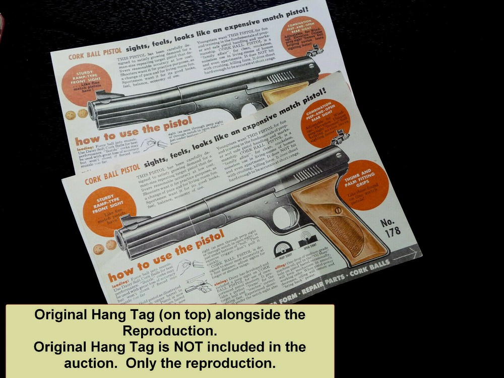 Daisy 178 BB Cork Pistol Repro Brochure