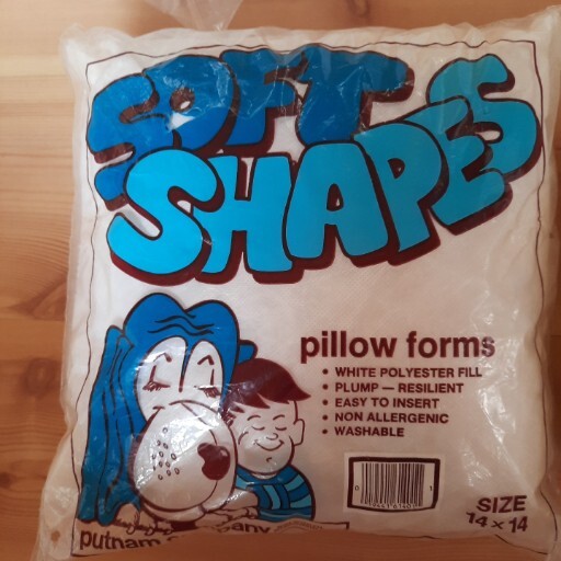 2 Vintage 14 Inch Square Pillow Polyester Inserts