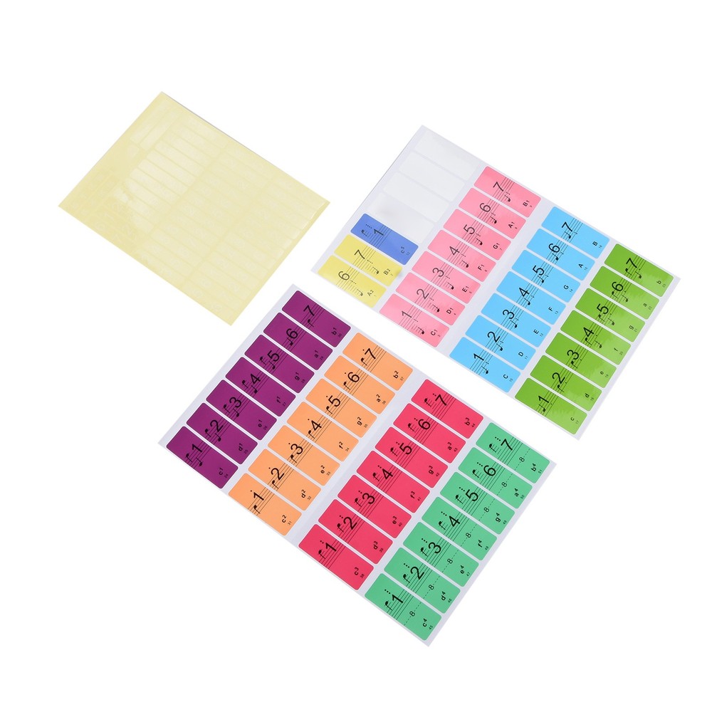 1Set 88-Key Electronic Keyboard Piano Learning Key Beginner Note Sticker Labels.
