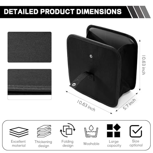 Foldable Car Trash Can, Waterproof Leakproof Hanging Auto Garbage Can, Large