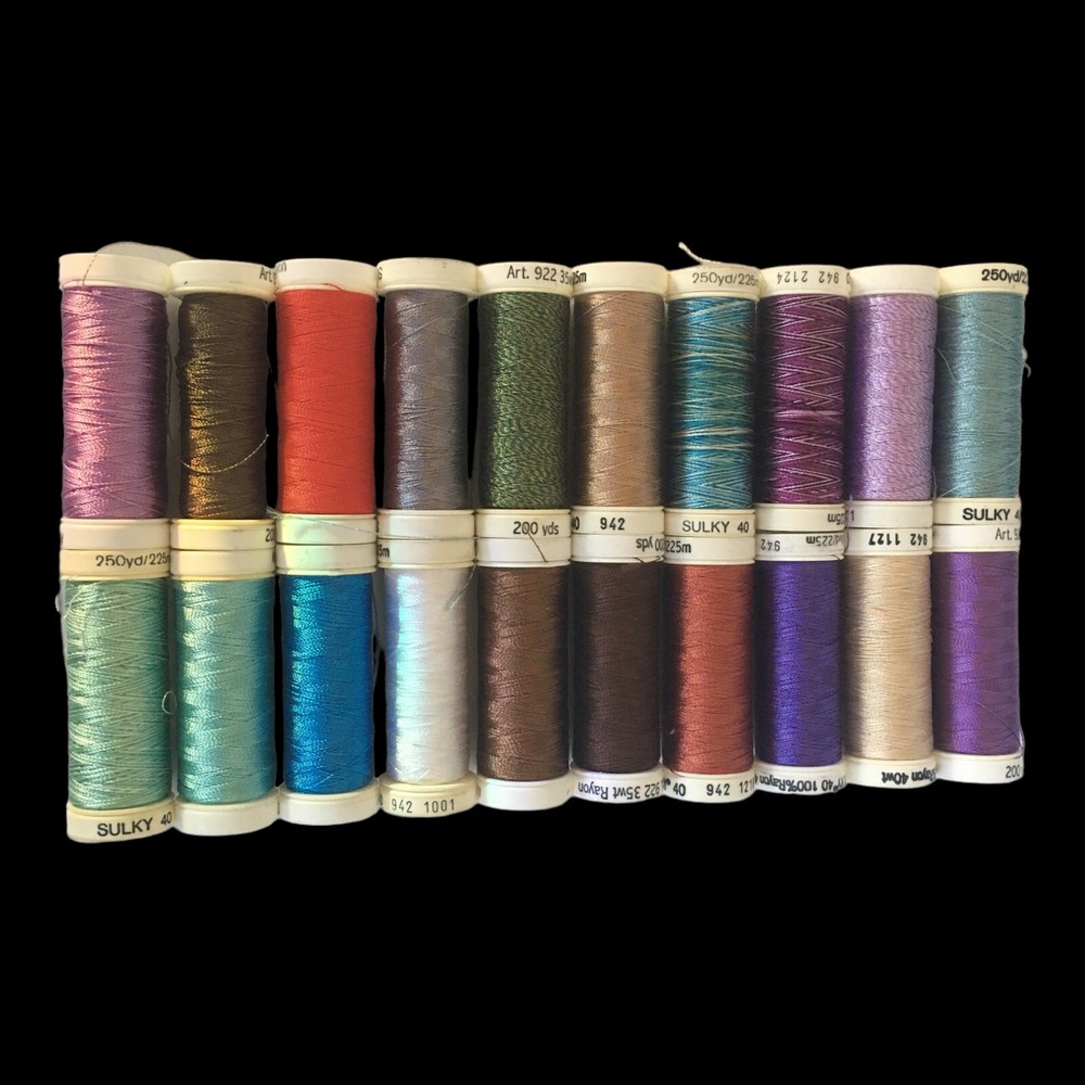 20 spools sulky 30 embroidery thread Germany assorted colors