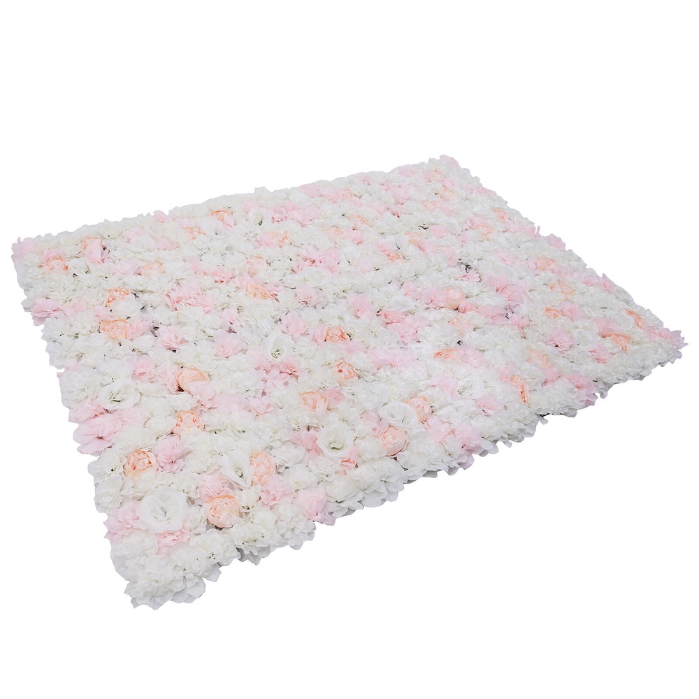 20pcs Artificial Flower Wall Panel Wedding Backdrop Decoration 16''x24'' NEW