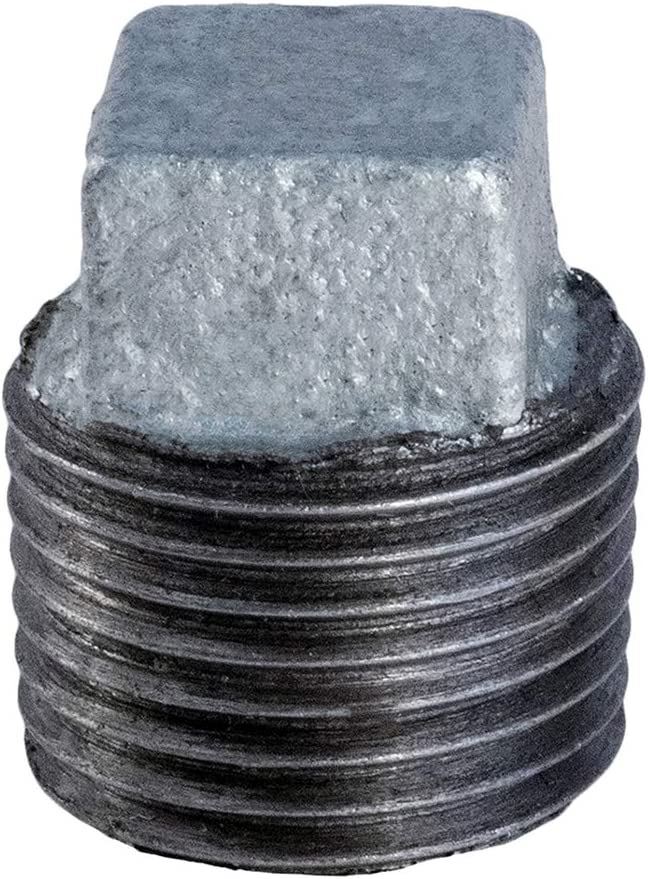 1/2" MIP Galvanized Malleable Iron Plug with Square Head