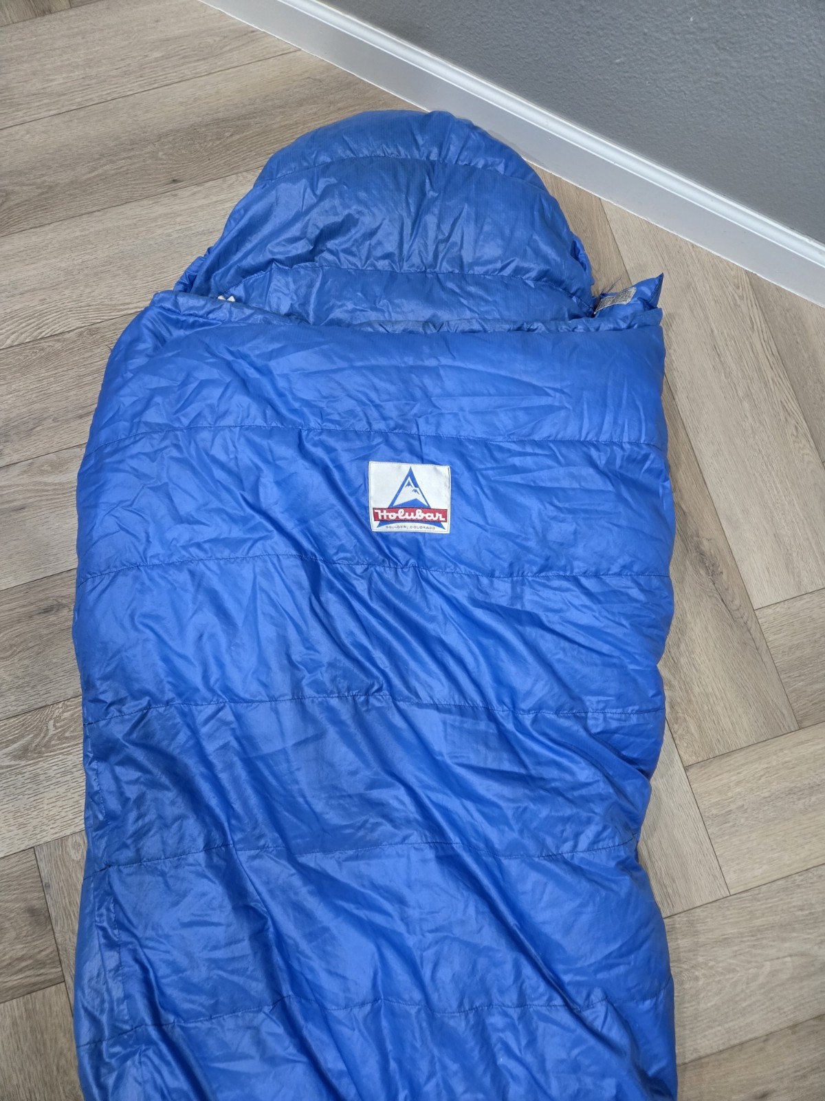 vintage Holubar Mountaineering goose down sleeping bag Mummy Bag Blue 0°