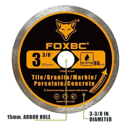 Compact Circular Saw Blade Set - 3-3/8" Multi-Material Cutting, 15mm Arbor - 6 P