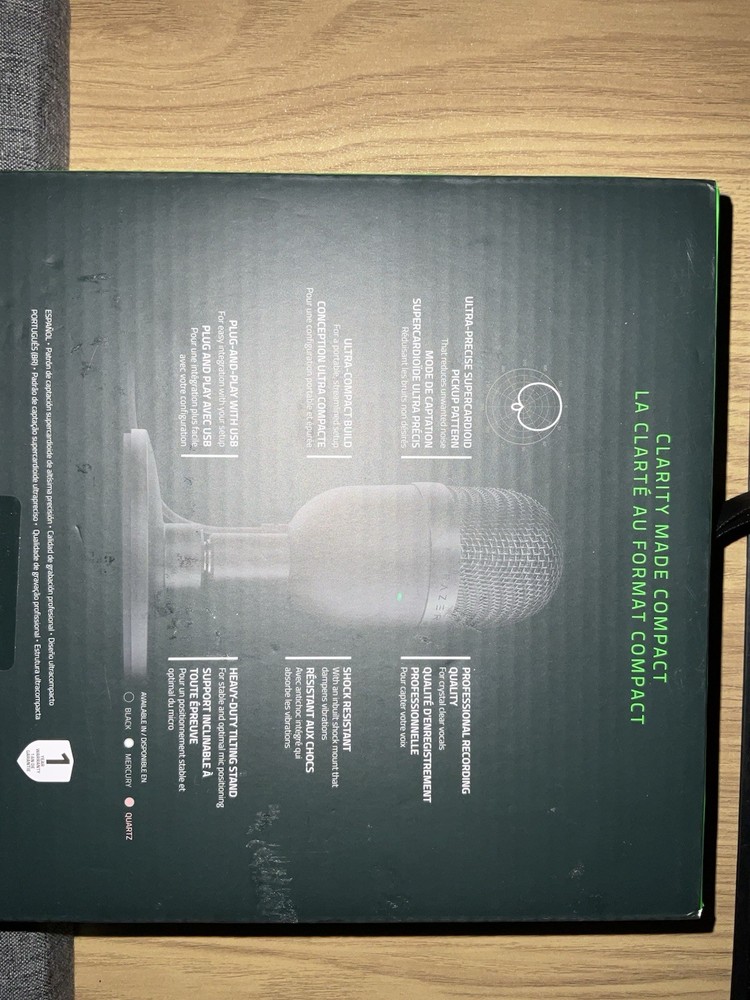 Razer Seiren Mini Ultra Compact Condenser Streaming Microphone Black