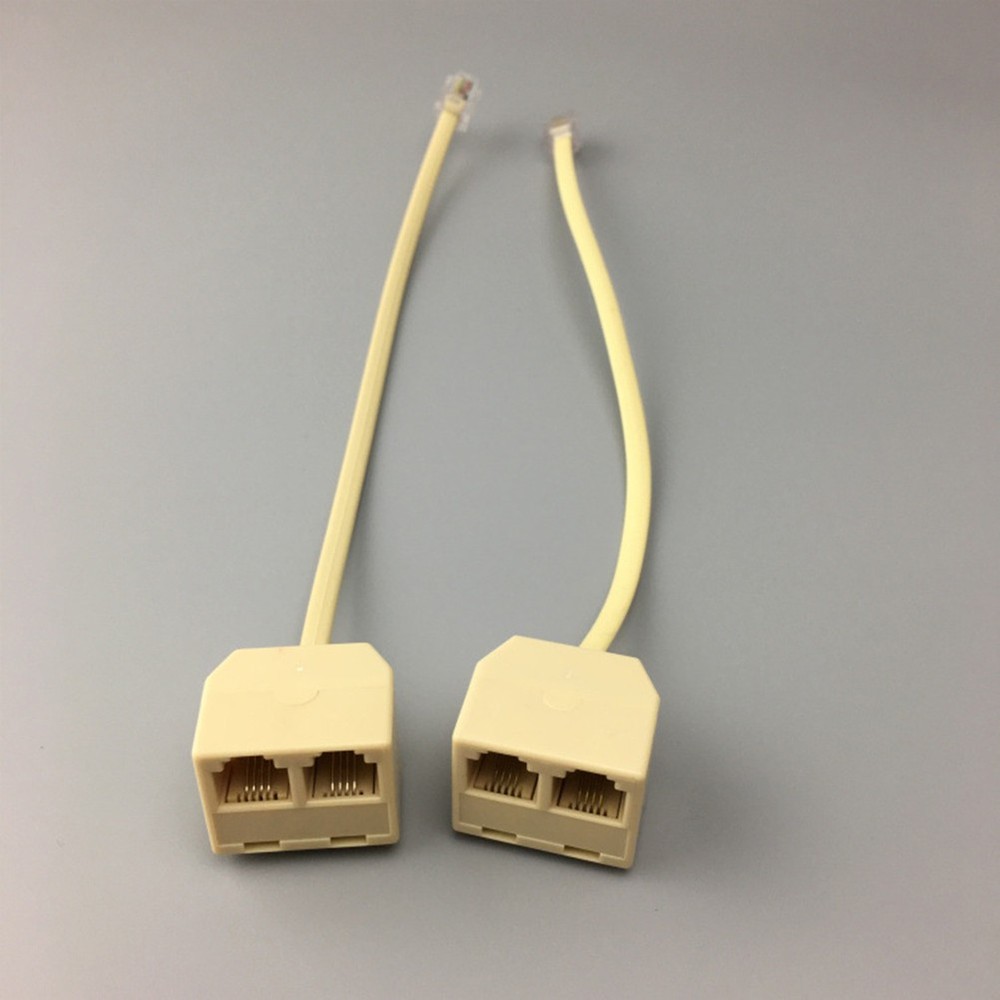 5 Pcs 2 Way Telephone Plug Landline Splitter Adapter Socket