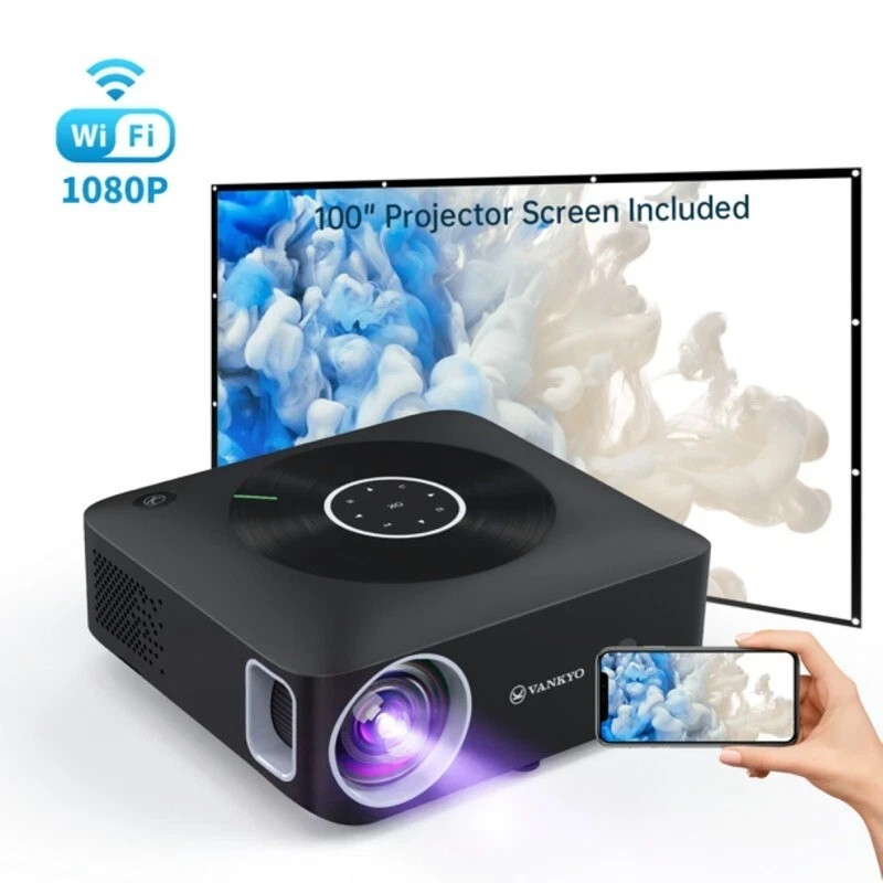 Vankyo E30WT 170" Class Full HD 1080p LED Projector with 100" Projector Screen™