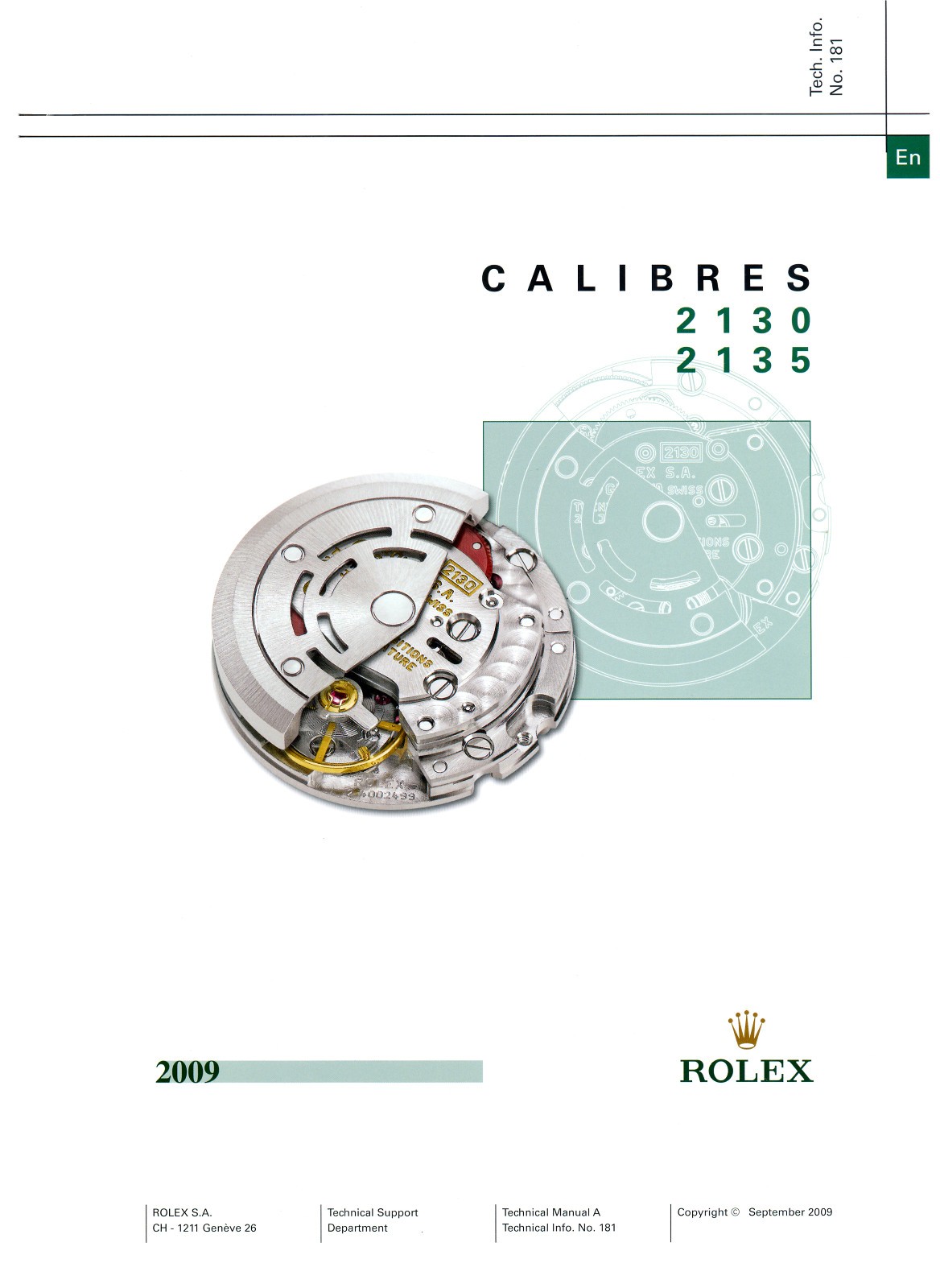 ROLEX MANUAL 2010 A TECHNICAL SERVICE CATALOG INFO SERVICE SPARE PART TECHNICAL